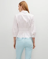 Ann Taylor Collared Blouse White Women's