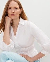 Ann Taylor Collared Blouse White Women's