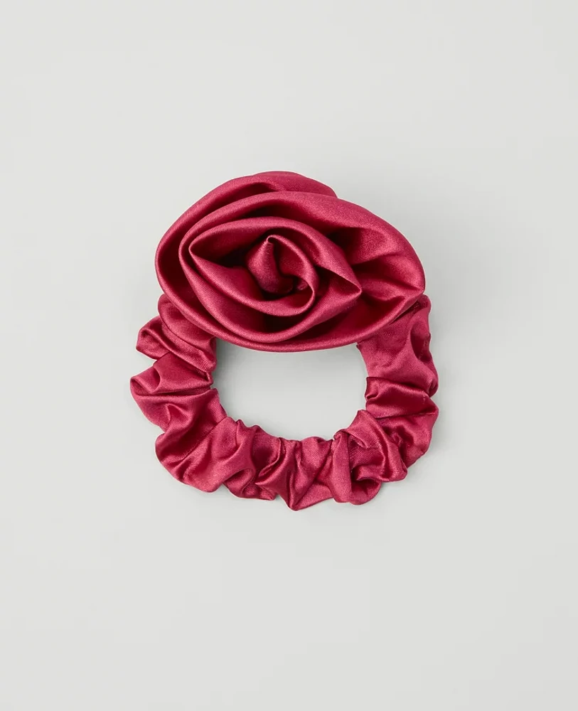 Ann Taylor Rosette Silk Scrunchie Women's