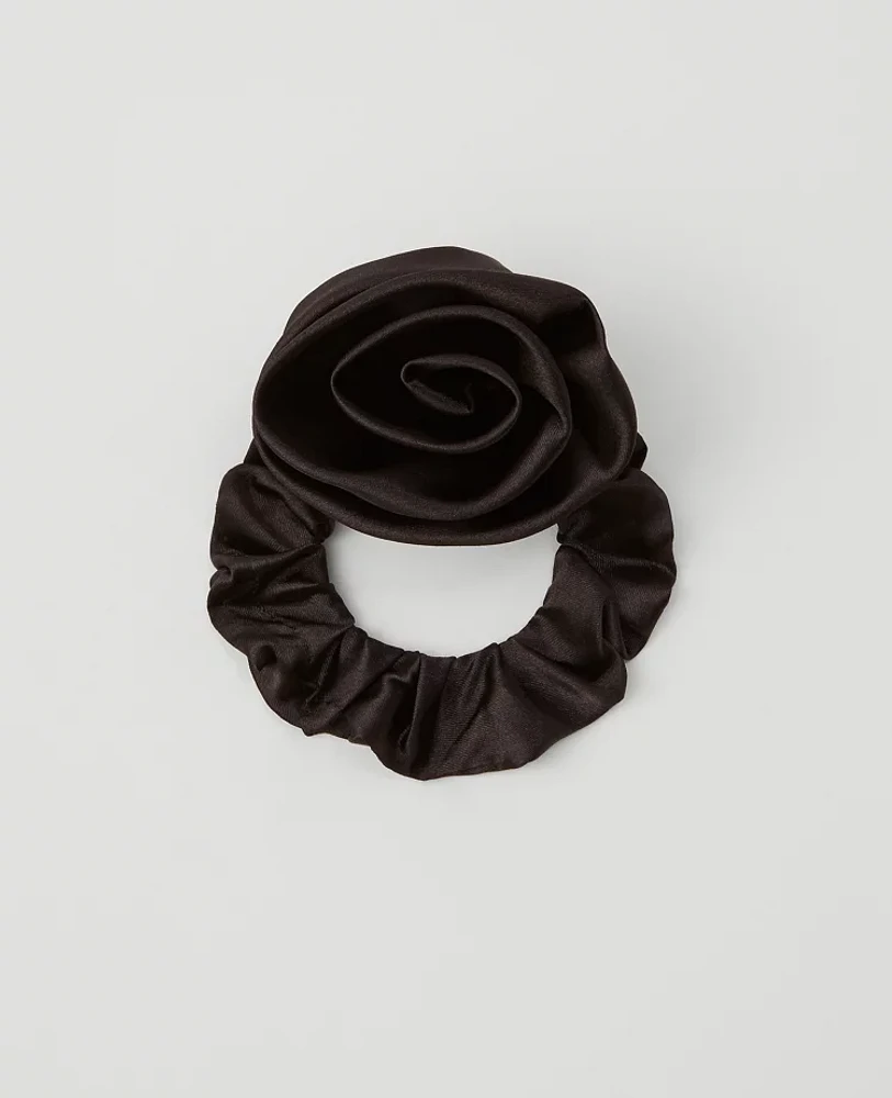 Ann Taylor Rosette Silk Scrunchie Women's