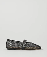 Ann Taylor Mesh Buckled Ballet Flats Women's