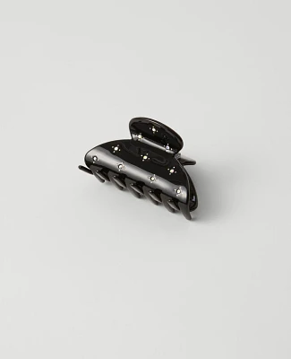 Ann Taylor Embellished Hair Claw Clip Black Women's