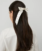 Ann Taylor Crystal Embellished Hair Bow Winter White Women's