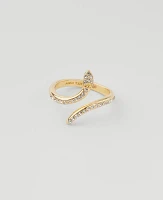 Ann Taylor Pavé Snake Ring Goldtone Women's