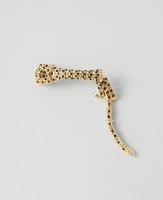 Ann Taylor Crystal Leopard Brooch Goldtone Women's