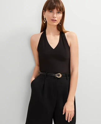 Ann Taylor V-Neck Halter Top Women's