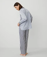 Ann Taylor Mixed Stripe Pajama Set Night Sky Women's