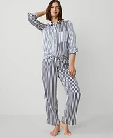 Ann Taylor Mixed Stripe Pajama Set Night Sky Women's