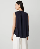 Ann Taylor Keyhole Popover Top Night Sky Women's