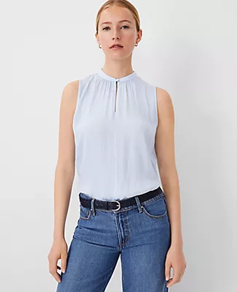 Ann Taylor Keyhole Popover Top