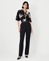 Ann Taylor The Slim Straight Pant in Fluid Crepe