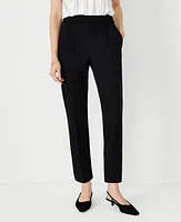 Ann Taylor The High Rise Eva Easy Ankle Pant Twill Black Women's