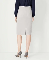 Ann Taylor The High Waist Seamed Pencil Skirt in Bi-Stretch Size 4 Pebble Grey Melange Women's