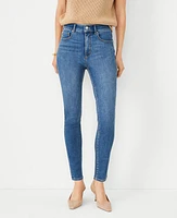 Ann Taylor Petite High Rise Skinny Jeans Classic Indigo Wash