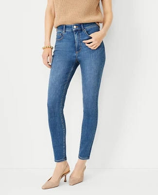 Ann Taylor Petite High Rise Skinny Jeans Classic Indigo Wash