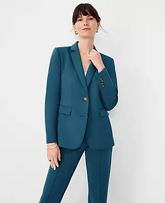 Ann Taylor The Petite Notched Two Button Blazer in Double Knit