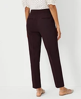 Ann Taylor The Petite Side Zip Ankle Pant in Fluid Crepe - Curvy Fit Size 00 Midnight Fig Women's