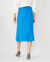 Ann Taylor Fuzzy Long Sweater Skirt Azurite Women's