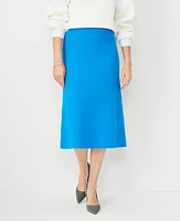 Ann Taylor Fuzzy Long Sweater Skirt Azurite Women's