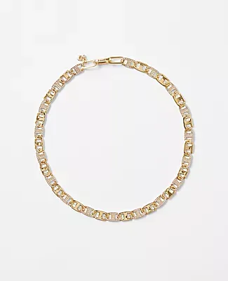 Ann Taylor Pave Chain Necklace