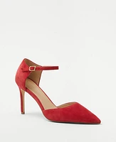 Ann Taylor Suede Ankle Strap Pumps Jubilee Women's