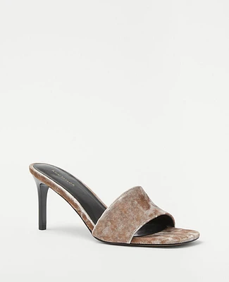 Ann Taylor Velvet Mule Sandals Women's