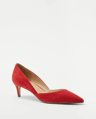 Ann Taylor Suede D'Orsay Pumps 6 Jubilee Women's