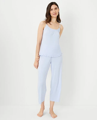 Ann Taylor Ruffle Cami Top and Pants Peri Mist Women's