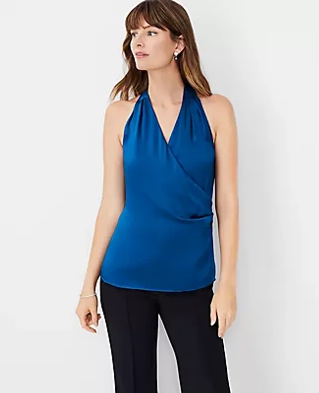 Lace-trimmed Halterneck Top