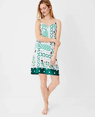 Ann Taylor Floral Maze Slip Dress