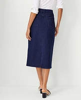 Ann Taylor Long Denim Pencil Skirt Classic Rinse Wash Women's