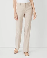 Ann Taylor The Sophia Straight Pant in Textured Crosshatch