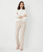 Ann Taylor The Sophia Straight Pant in Textured Crosshatch