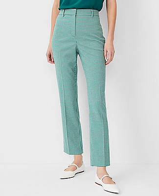 Ann Taylor The High Rise Eva Ankle Pant in Houndstooth - Curvy Fit