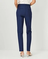 Ann Taylor The Button Tab High Rise Eva Ankle Pant Polished Denim