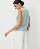 Ann Taylor Studio Collection Shimmer Sweater Shell Top Mint Froth Women's