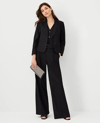 Ann Taylor The Pleated Wide-Leg Pant Linen Twill Women's