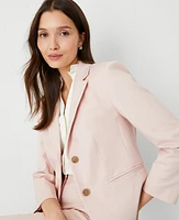 Ann Taylor The Cropped Two Button Blazer Stretch Cotton Women's