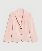 Ann Taylor The Cropped Two Button Blazer Stretch Cotton Women's