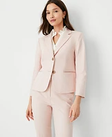 Ann Taylor The Cropped Two Button Blazer Stretch Cotton Women's