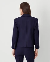 Ann Taylor The Cropped Two Button Blazer Stretch Cotton Women's