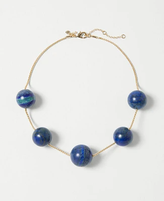 Ann Taylor Ball Statement Necklace Mystic Navy Women's