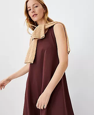 Ann Taylor AT Weekend Jersey Trapeze Midi Dress