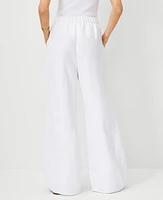 Ann Taylor The Palazzo Pant in Linen Blend Size Large White Women's