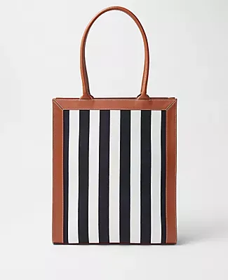 Ann Taylor AT Weekend Striped Tote Bag