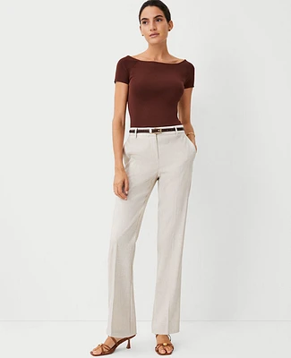 Ann Taylor The Sophia Straight Pant Linen Blend