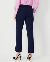 Ann Taylor The Petite Tab Waist Straight Ankle Pant Night Sky Women's