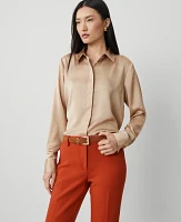 Ann Taylor Satin Essential Shirt Women's