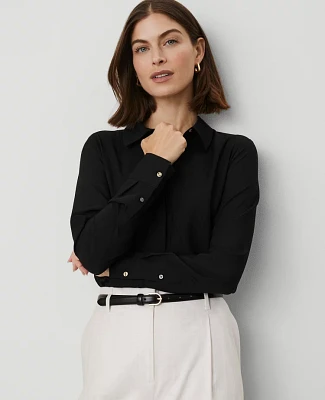 Ann Taylor Satin Essential Shirt Women's