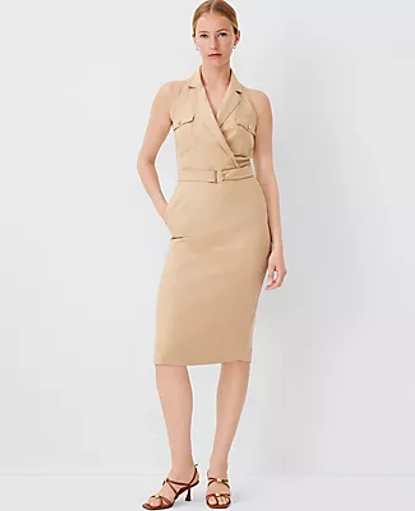 Ann Taylor Collared Sleeveless Sheath Dress